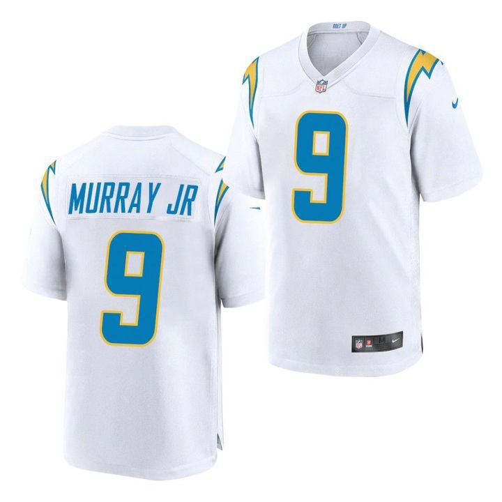 Men Los Angeles Chargers 9 Kenneth Murray Jr Nike White Game NFL Jersey